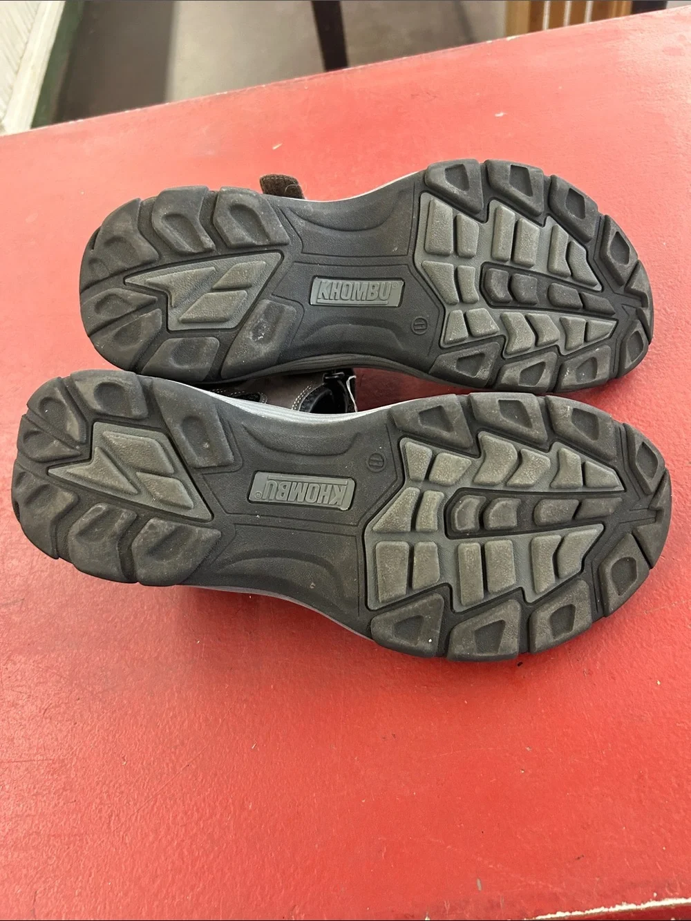 Khombu Men’s Brown Outdoor Velcro Strap Sandals